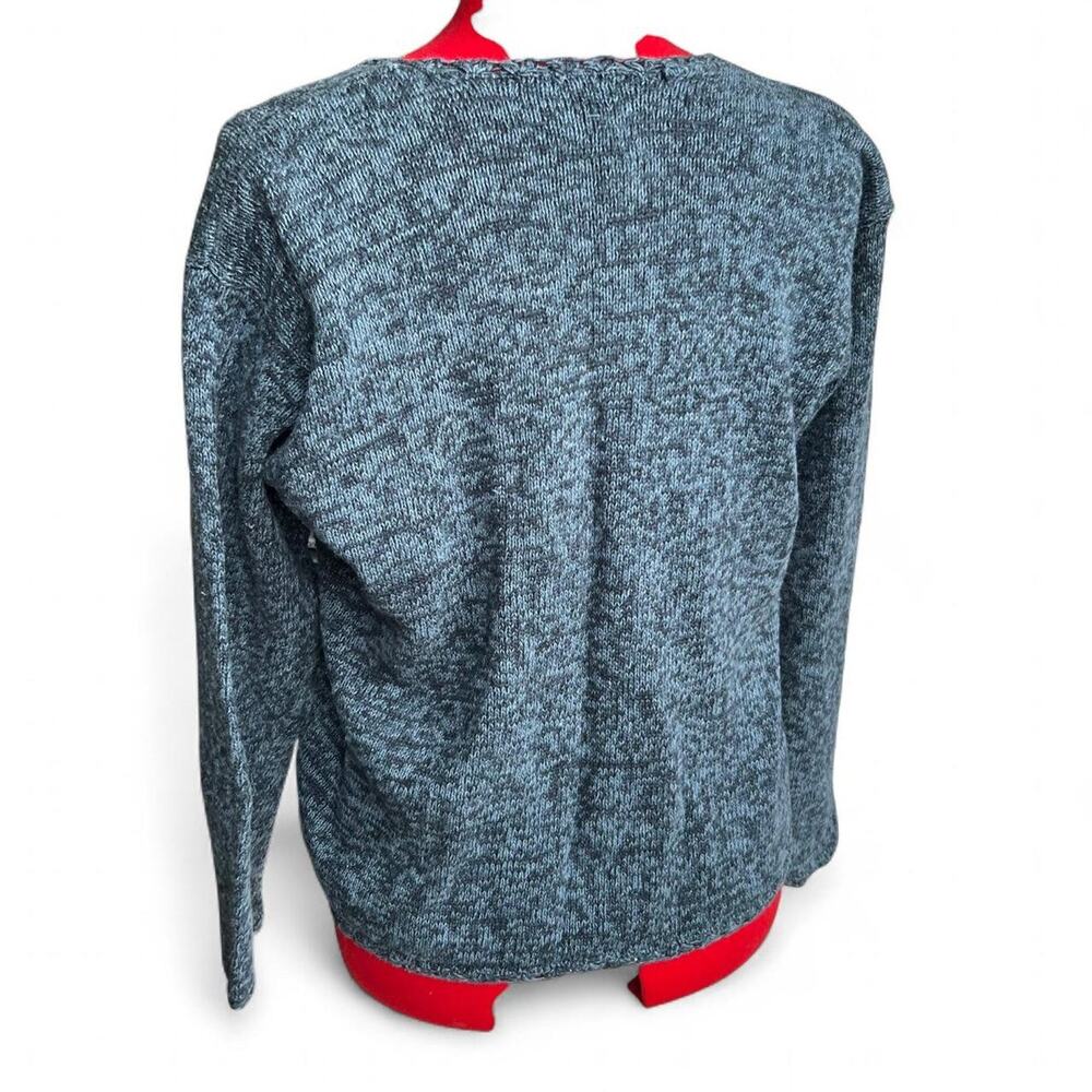 Vintage‎ 1997 Heirloom Collectibles Blue Cardigan Sweater Mushroom Embroidery - Picture 5 of 8